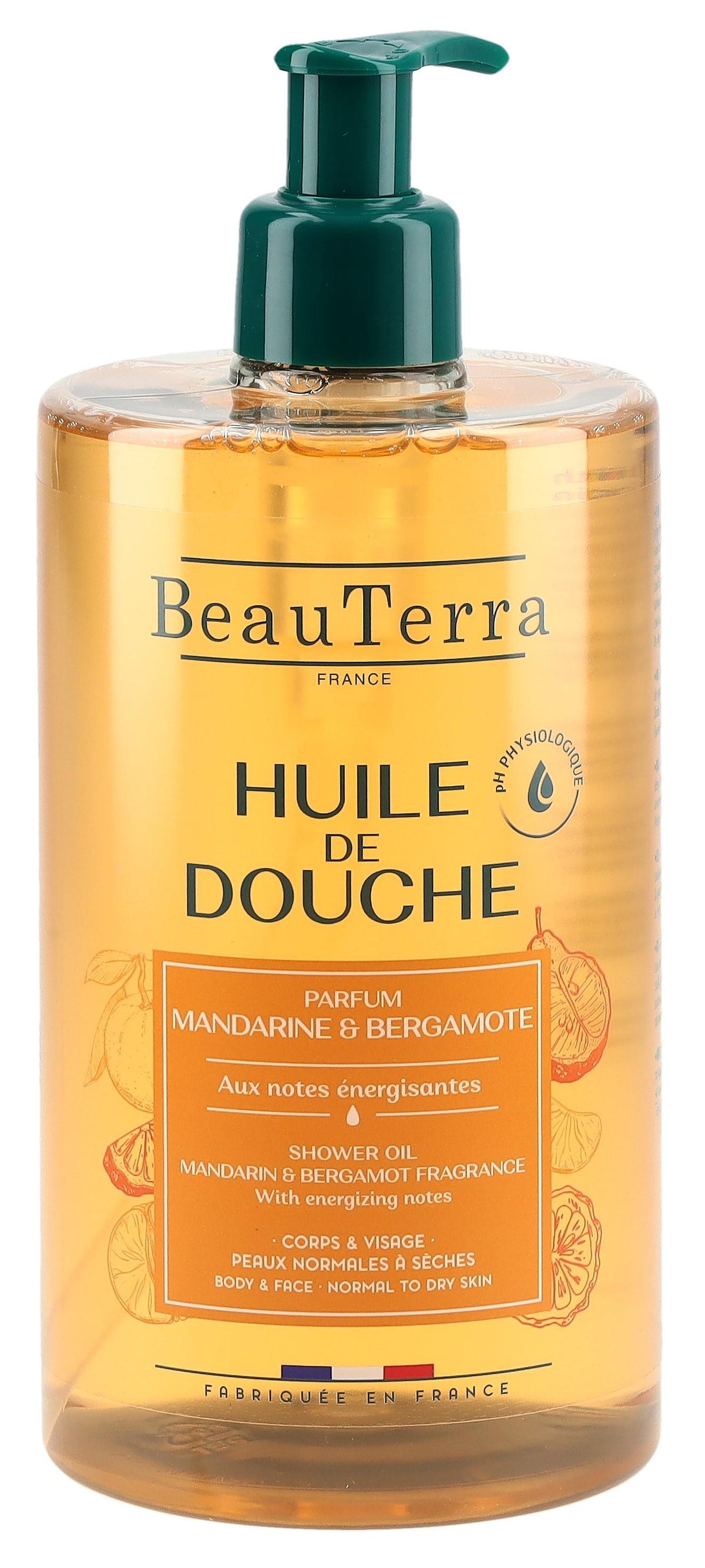 BeauTerra Huile de douche Mandarine & Bergamote (750ml)