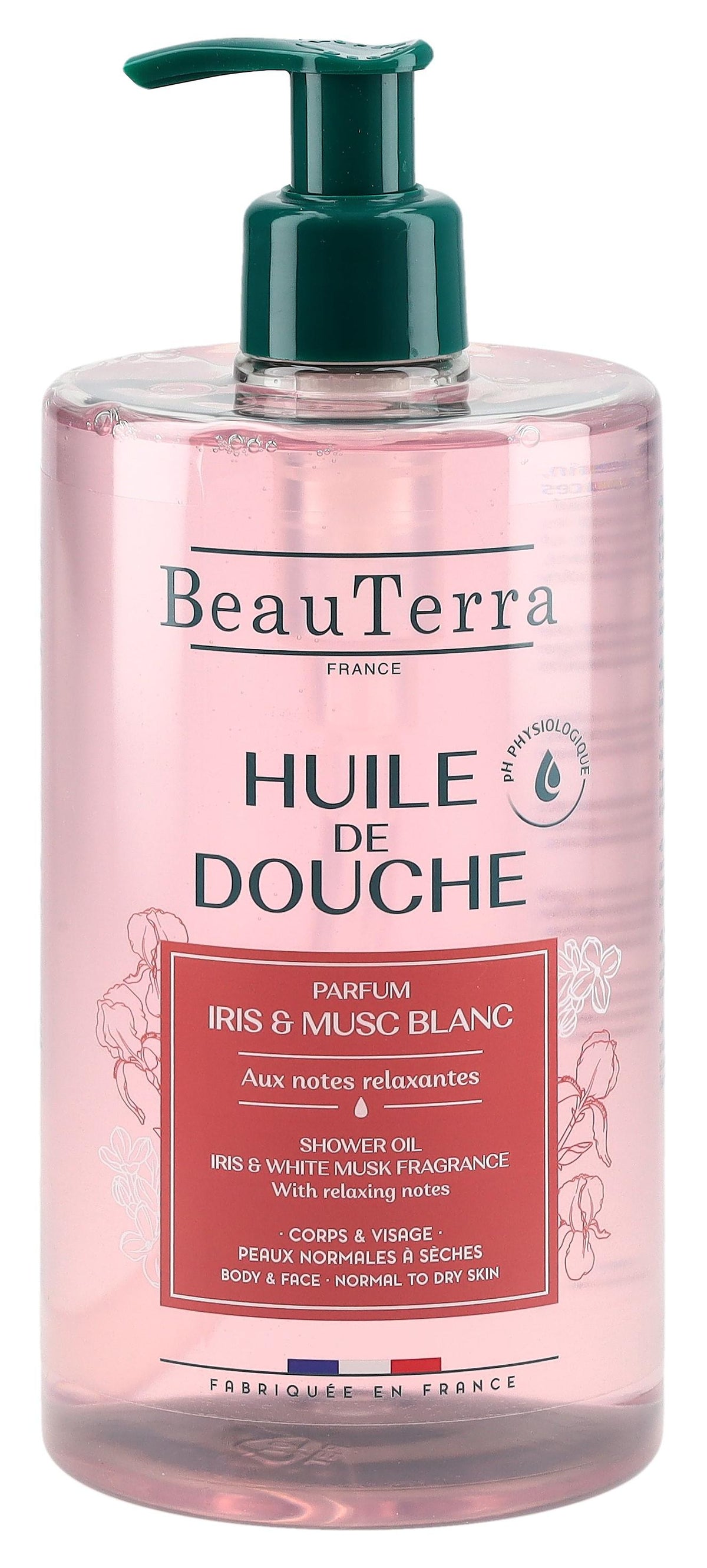 BeauTerra Olio doccia Iris & Muschio bianco (750ml)