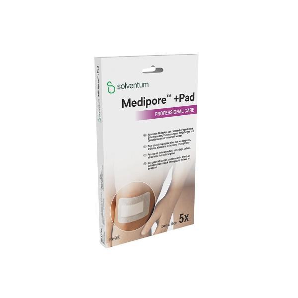 Solventum Medipore+Pad 10x15cm Wound Pad 5x10.5cm (5 pcs)