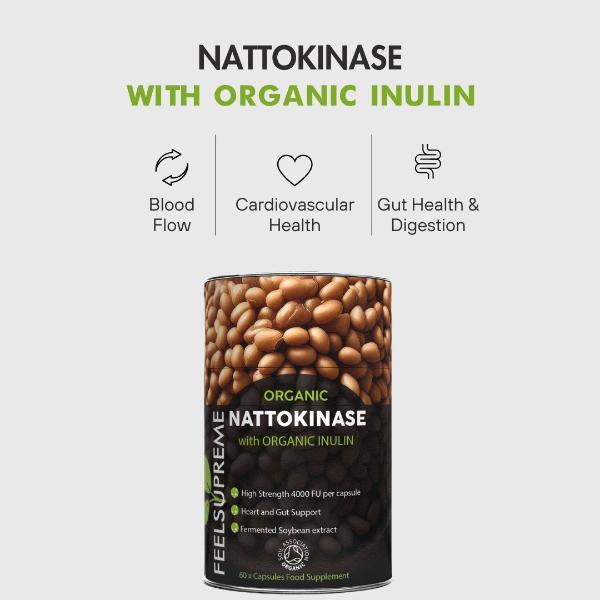 Feel Supreme Nattokinase mit Inulin Kapseln Bio (60 Stk)