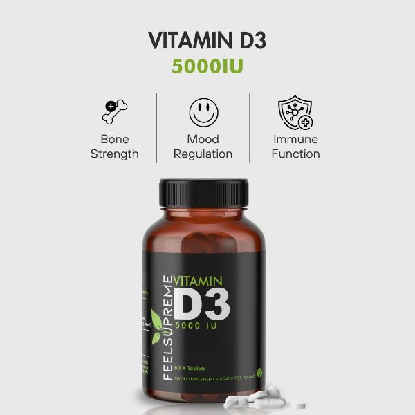 Feel Supreme Vitamin D3 5000 IU (60 pcs)