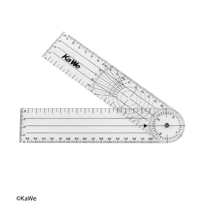 KaWe Goniometer Winkelmesser Kunststoff 213 x 45mm (1 Stk)