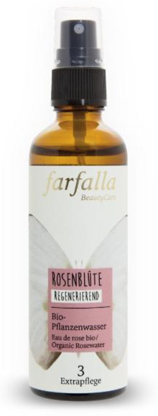 Farfalla Rosenblüte Bio Pflanzenwasser (75ml)