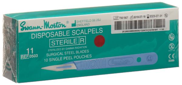 Swann-Morton Scalpel jetable stérile No 11 (10 pces)