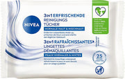 Nivea Refreshing Cleansing Wipes (25 pcs)