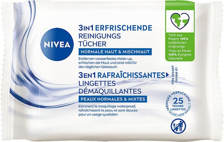 Nivea Refreshing Cleansing Wipes (25 pcs)