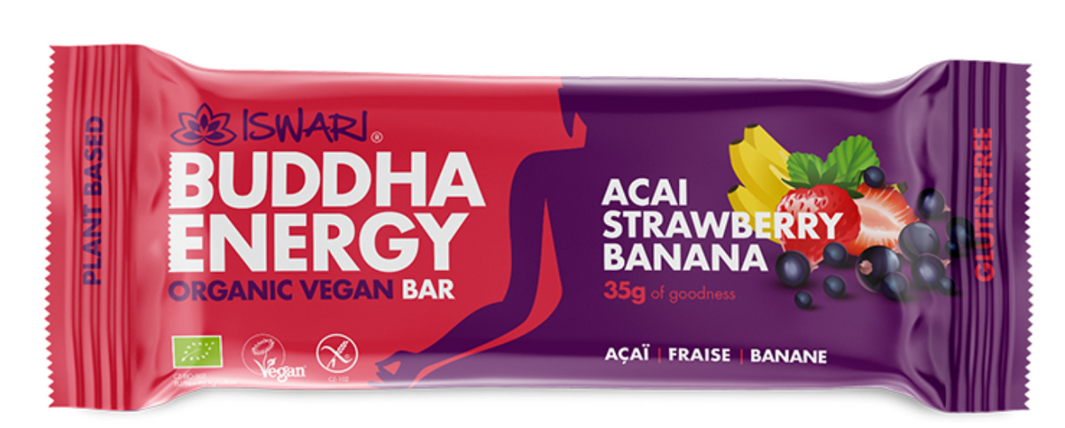 ISWARI Buddha Energy Bio Riegel Acai Erdberre Banane (35g)