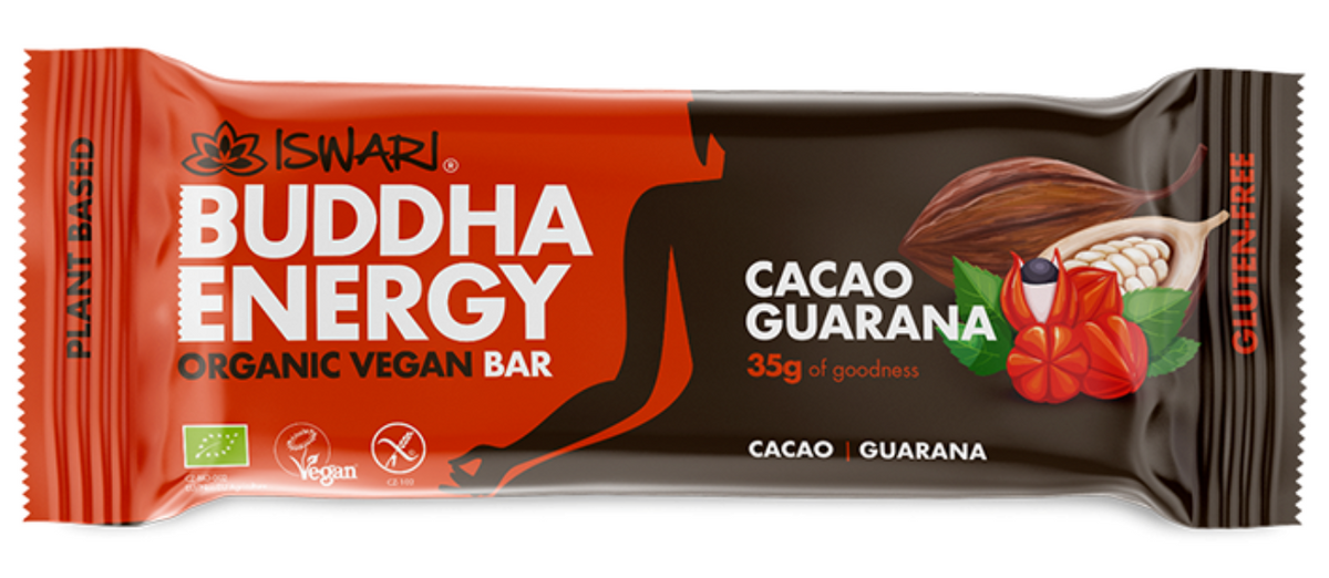 ISWARI Buddha Energy Bio Riegel Kakao & Guarana (15x35g)