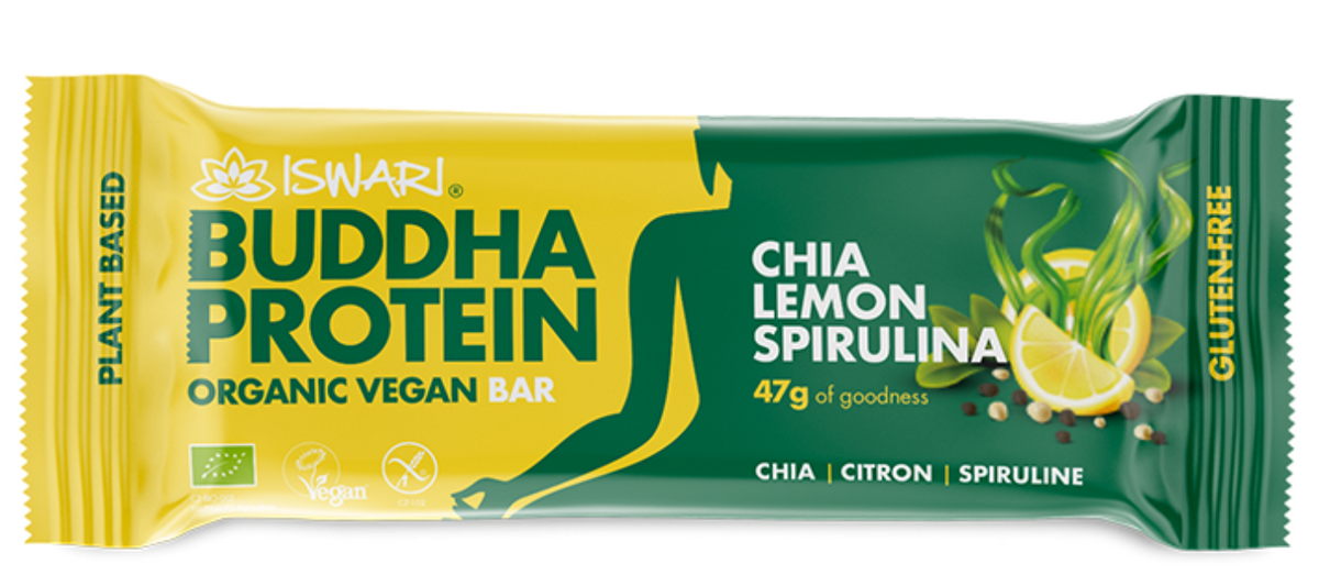 ISWARI Buddha Energy Bio Riegel Chia & Zitrone & Spirulina (47g)