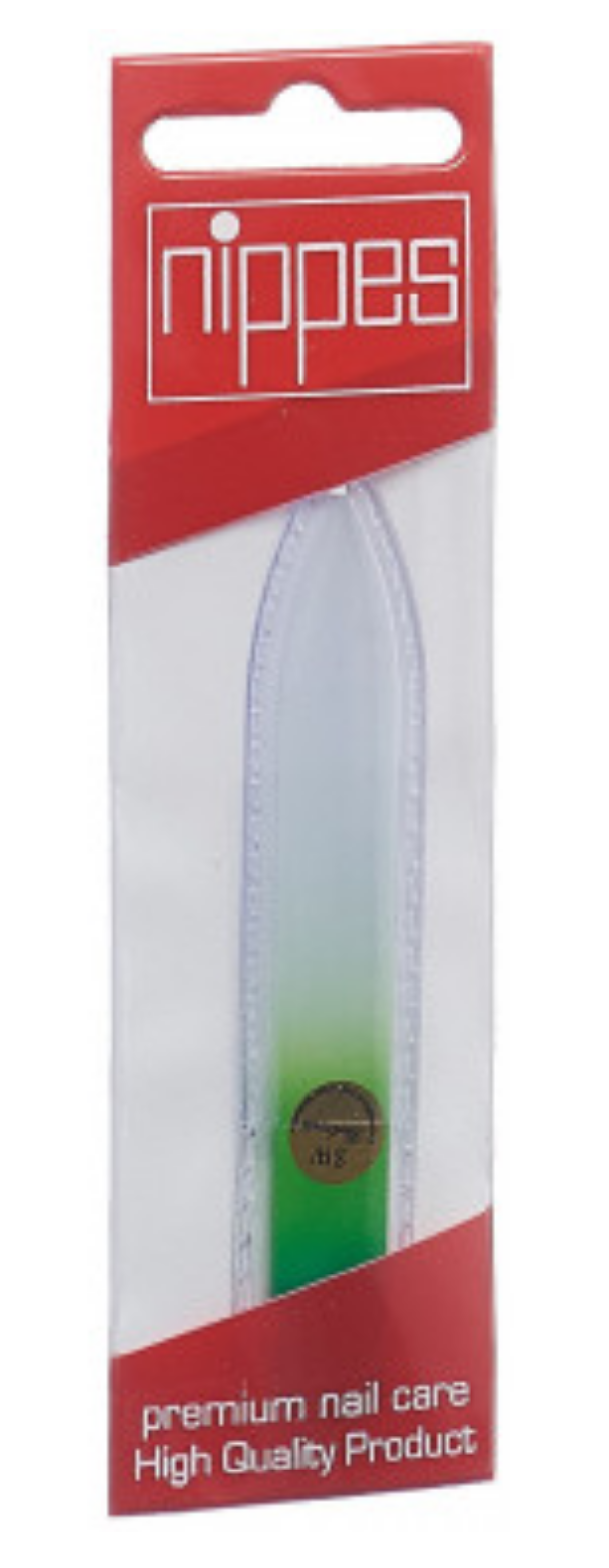 Nippes Glasnagelfeile im Etui 9cm assortiert gelb violett blau