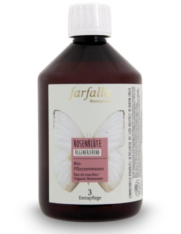 Farfalla Rosenblüte Bio Pflanzenwasser (500ml)