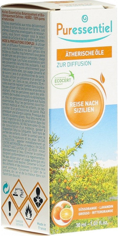 Puressentiel Reise nach Sizilien Ätherische Öle zur Diffusion (30ml)