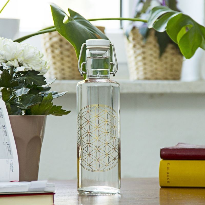 Soulbottles Flower of Life mit Tragegriff (1l)