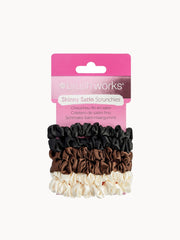 Brushworks Skinny Satin Scrunchies (6 pcs)