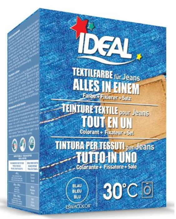 IDEAL Textilfarbe Alles in einem Jeans Blau (350g)