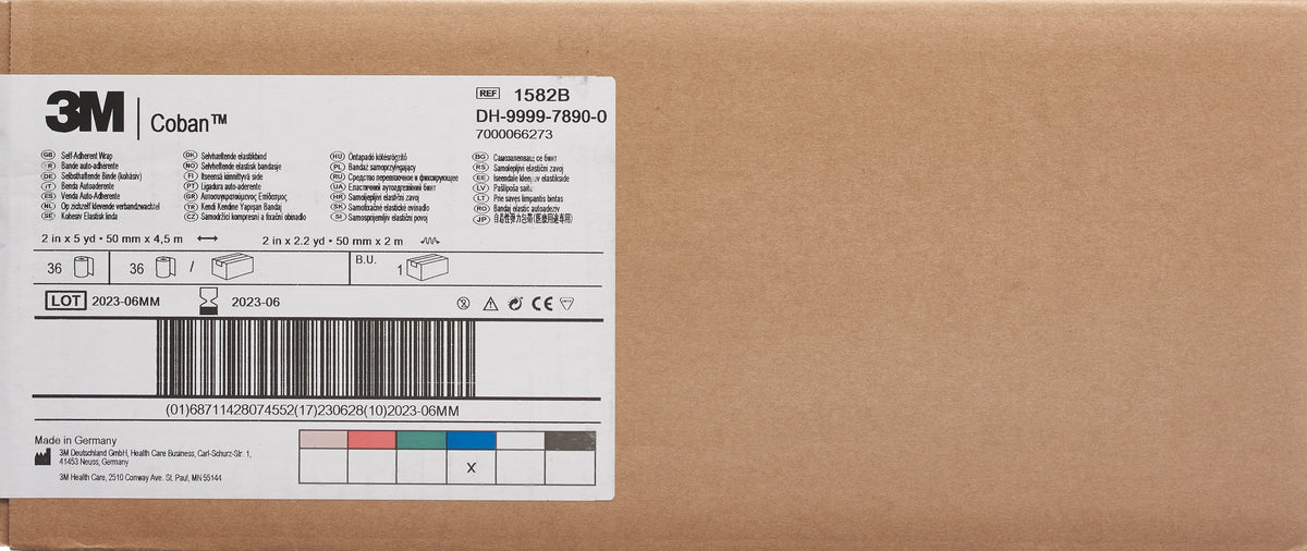 3M Coban Elastische Binde selbsthaftend 5.1cm x 4.57m blau (36 Stk)