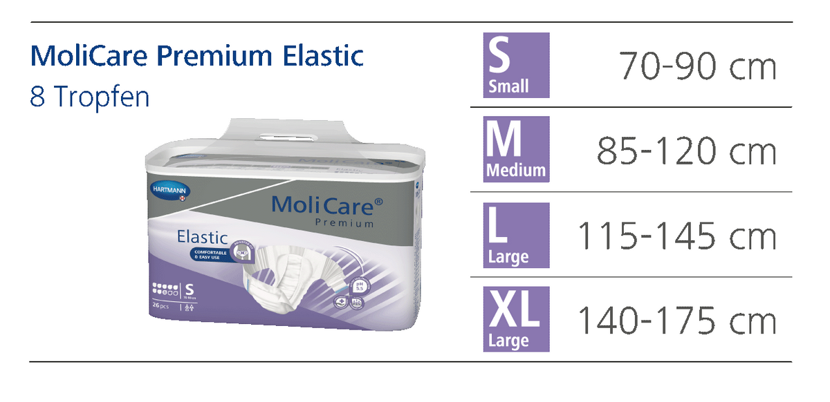 MoliCare Premium Elastic 8 Tropfen Gr. XL (14 Stk)