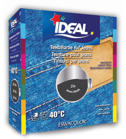 IDEAL Textilfarbe Jeans Schwarz 26 Maxi (400g)