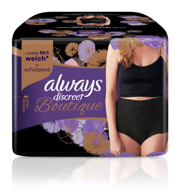 Always Discreet Boutique Schwarze Inkontinenz Pants M (9 Stück)