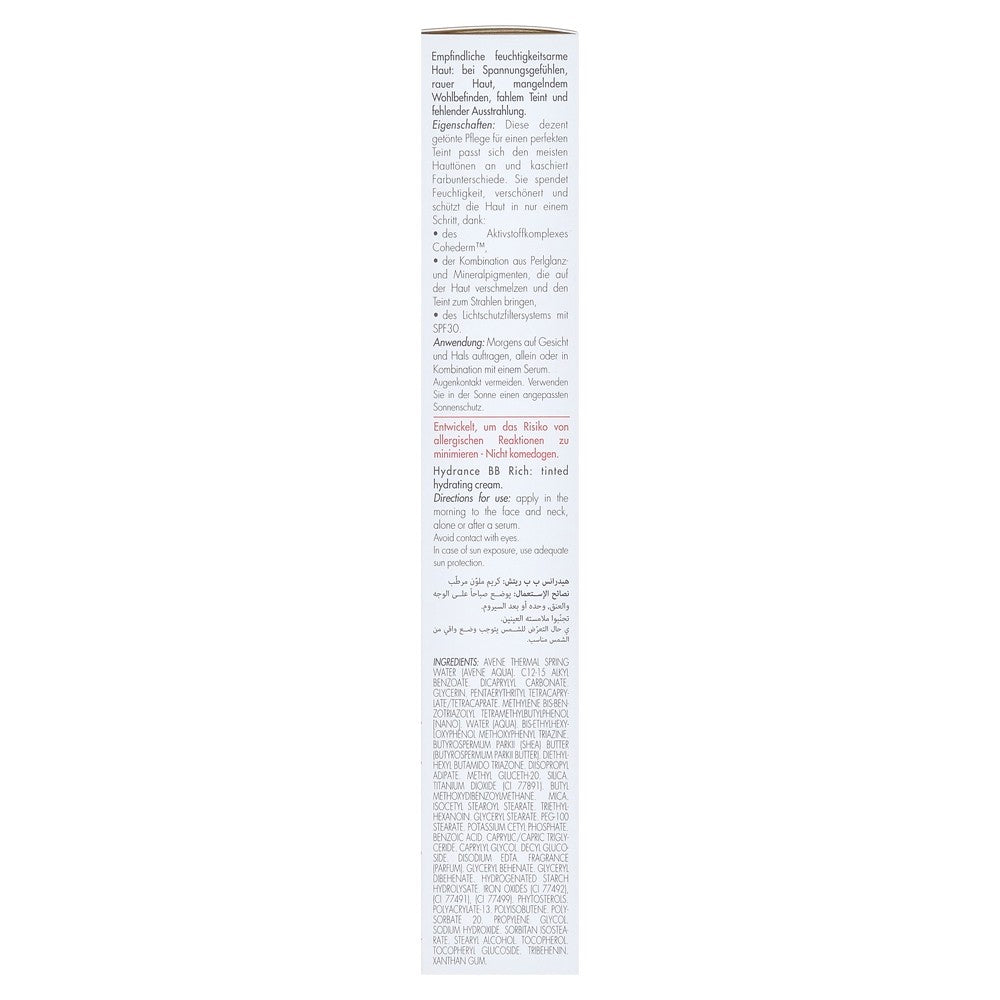 Avène Hydrance BB-REICHHALTIG Feuchtigkeitscreme Getönt (40ml)