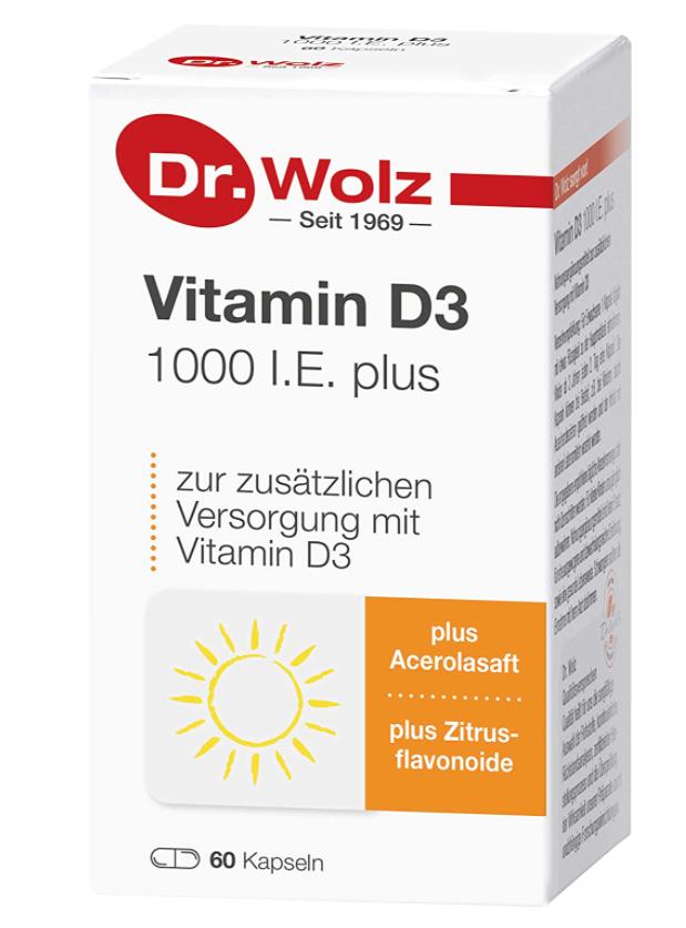 Dr. Wolz Vitamin D3 1000 I.E. plus Kapseln (60 Stk)
