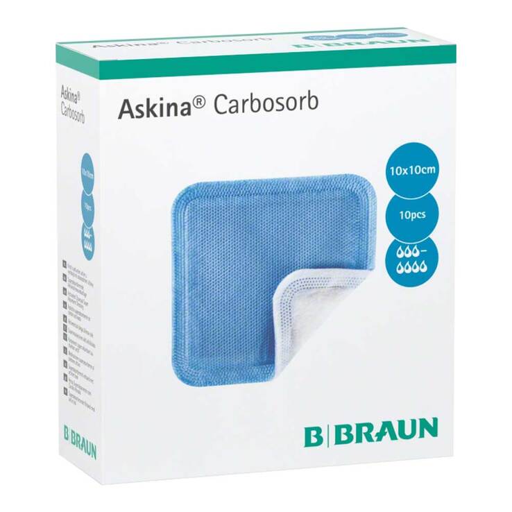 Askina Carbosorb Wundauflage steril 10cm x 20cm (10 Stk)