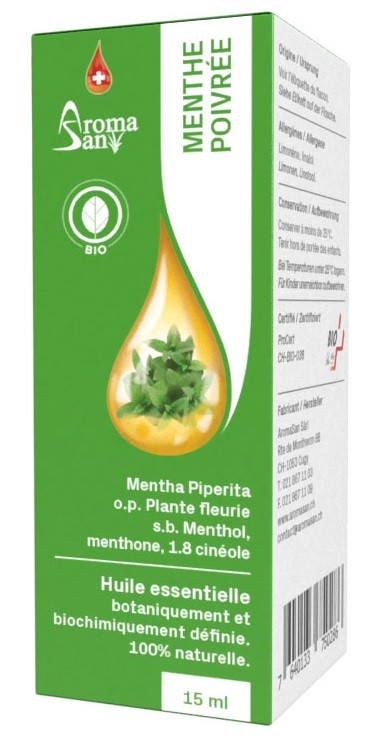 AromaSan Pfefferminze Bio Ätherisches Öl (15ml)