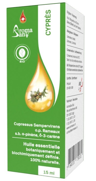 AromaSan Zypresse Bio Ätherisches Öl (15ml)