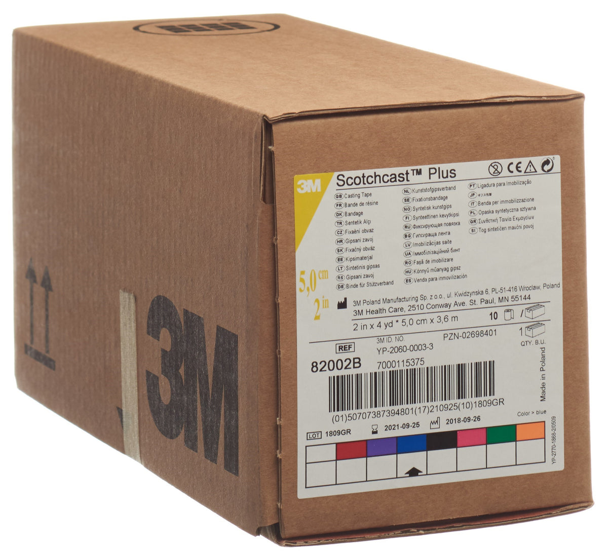 3M Scotchcast Plus Castbinde 5cm x 3,65m blau (10 Stk)