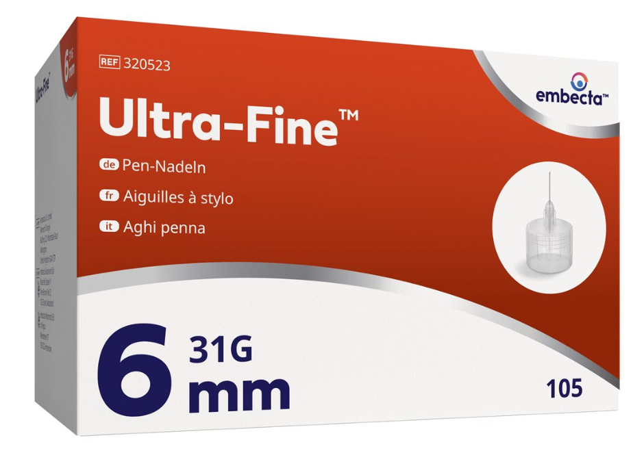 BD Ultra-Fine Pen Nadel 31G 0.25x6mm (105 Stk)