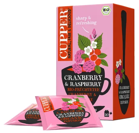 Cupper Cranberry & Himbeer Früchtetee Bio (20 Stk)