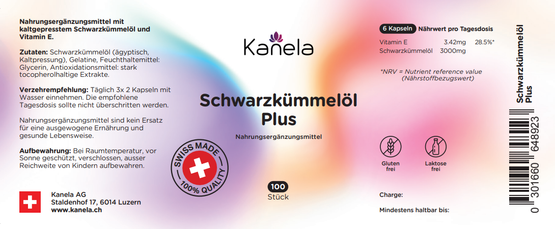 Kanela Black Cumin Oil Capsules (100 pcs)