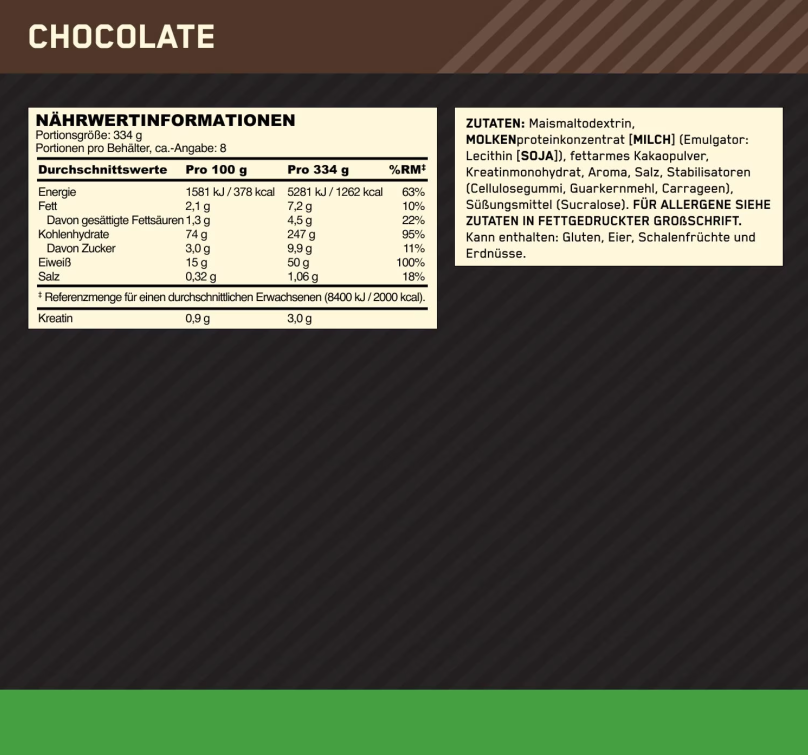 Optimum Serious Mass Chocolat Dose (2.67kg)