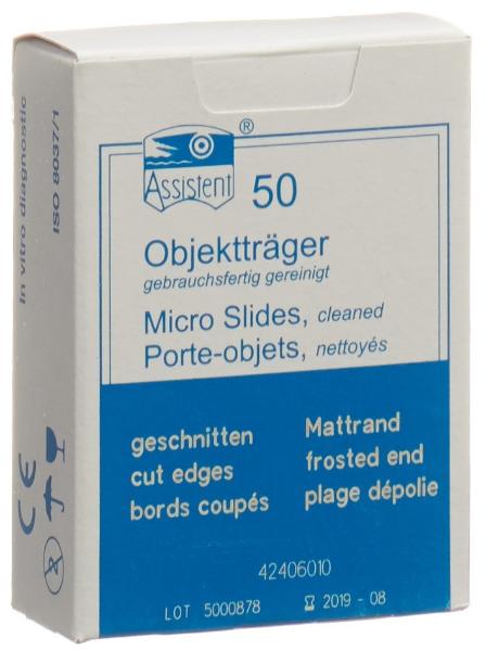 ASSISTENT Microscope Slides Elka frosted end (50 pcs)