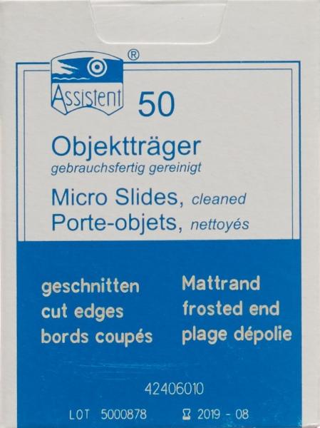 ASSISTENT Microscope Slides Elka frosted end (50 pcs)