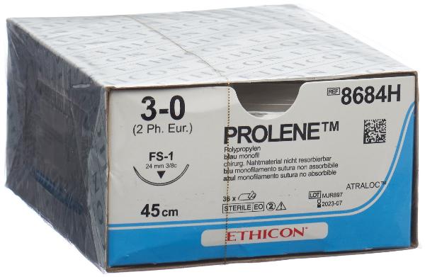 Ethicon Prolene Fil de suture bleu 3-0 FS-1 45cm (36 pces)