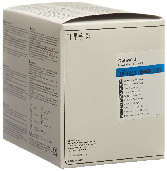 Optiva 2 Catetere venoso 22G x 25mm (50 pz)