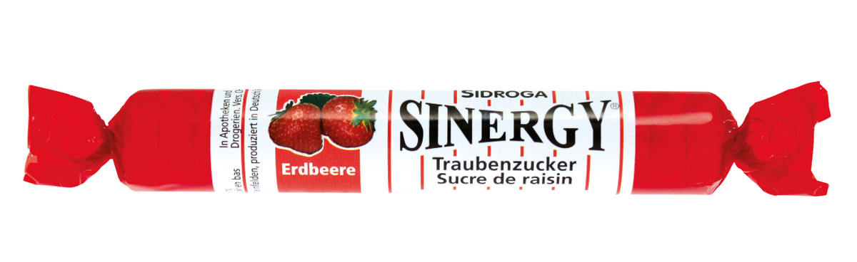 SINERGY Traubenzucker Erdbeere (15x40g)