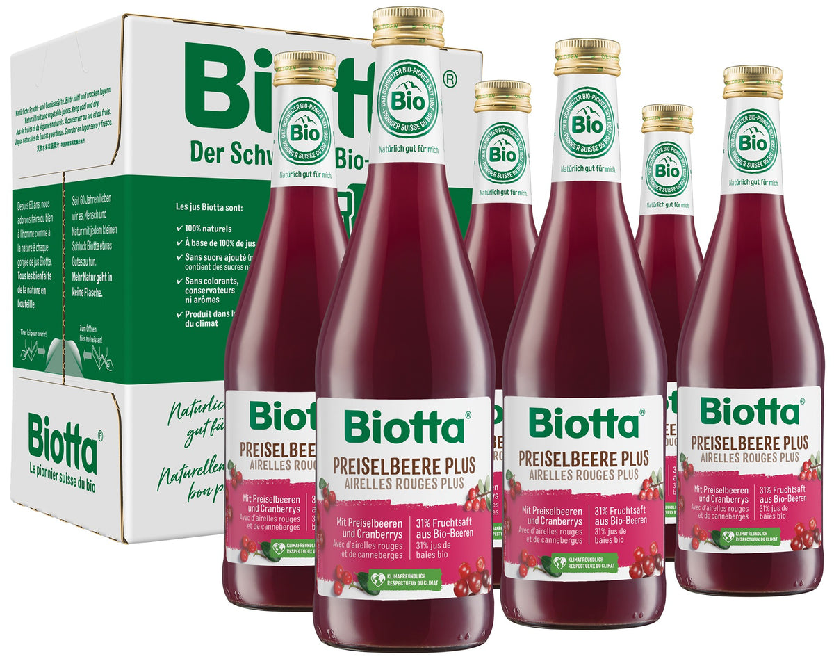 Biotta Preiselbeere Plus (6x5dl)