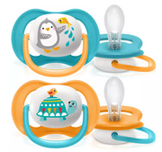 Philips Avent Ultra Air Schnuller 6-18M Boy Pinguin (2 Stk)