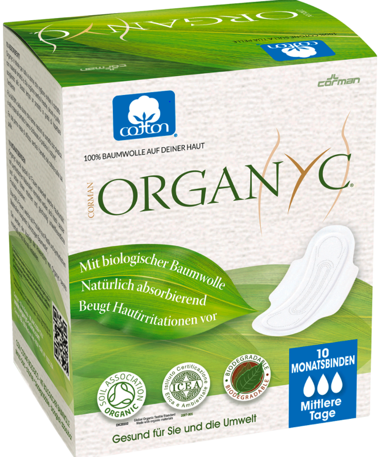 ORGANYC Monatsbinden mit Flügel Mode Flow (10 Stk)