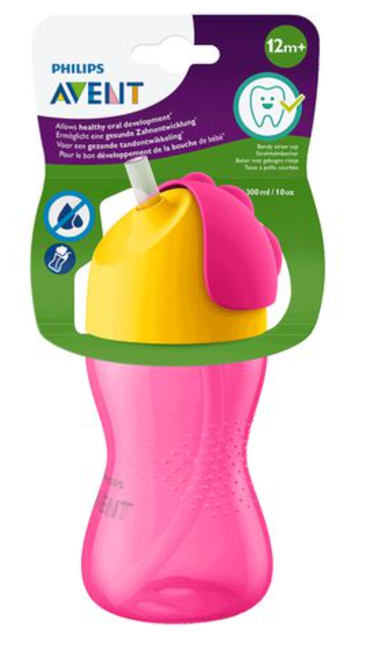 Philips Avent Strohhalmbecher 300ml Rosa (1 Stk)