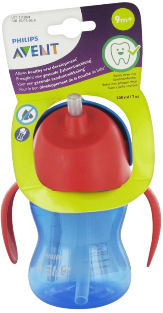 Philips Avent Strohhalmbecher 200ml Blau (1 Stk)