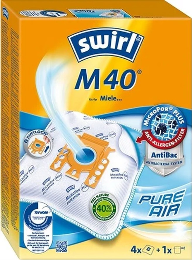 Swirl M40 Staubsauger-Filterbeutel (4 Stk)