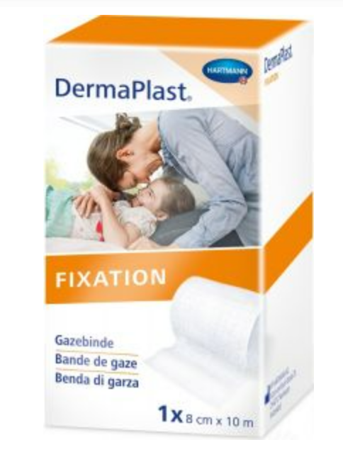 DermaPlast Gazebinde Festkantig 8cmx10m (1 Stk)