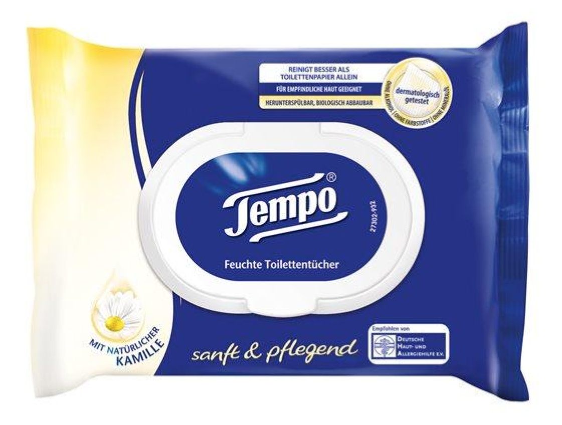 Tempo Feuchte Toilettentücher Sanft & Pflegend (42 Stk)