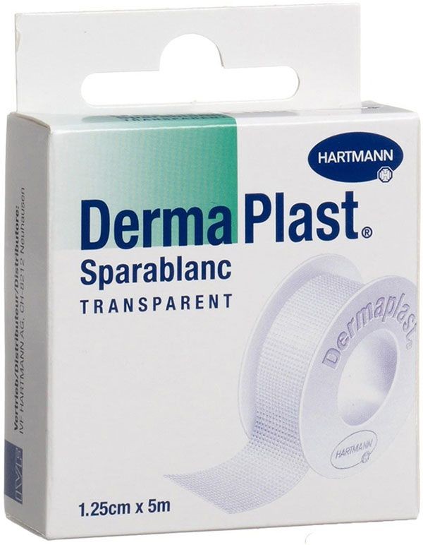 DermaPlast Sparablanc Transparent 1.25cmx5m weiss (1 Stk)