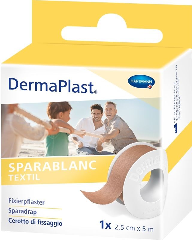 DermaPlast Sparablanc Textil 2.5cmx5m hautfarben (1 Stk)