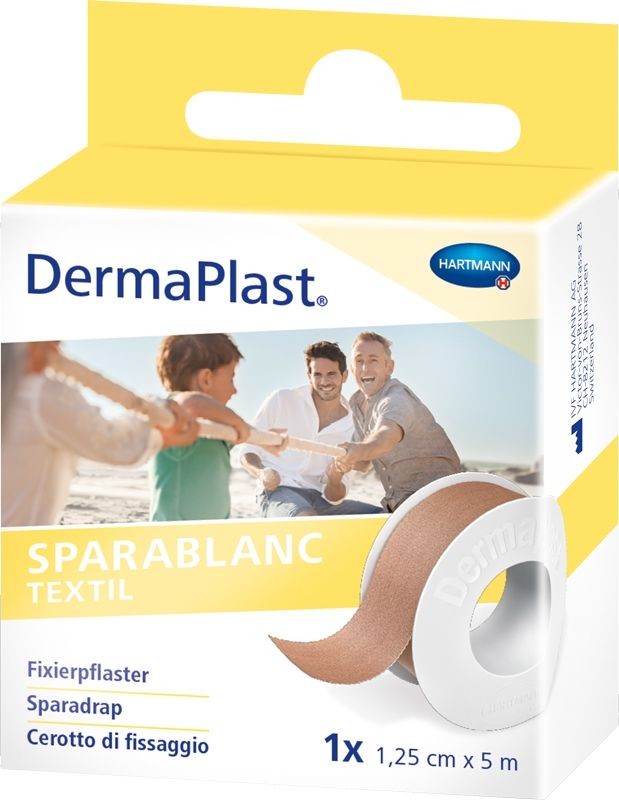 DermaPlast Sparablanc Textil 1.25cmx5m hautfarben (1 Stk)