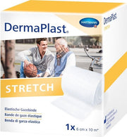 DermaPlast Stretch Gazebinde 6cmx10m weiss (1 Stk)